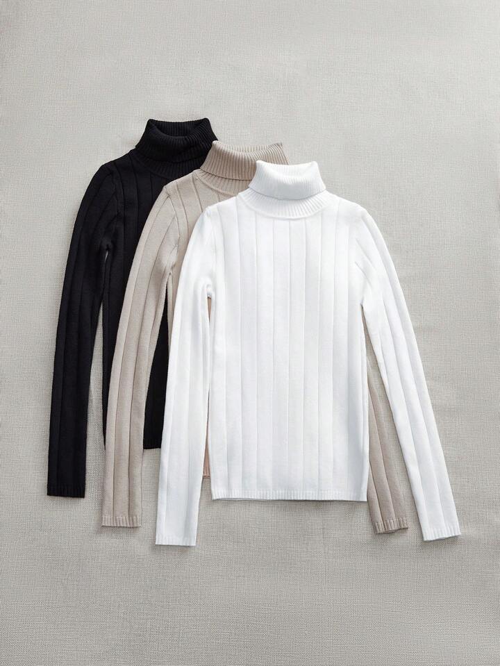 3 Peças Suéter Casual Feminino Clássico