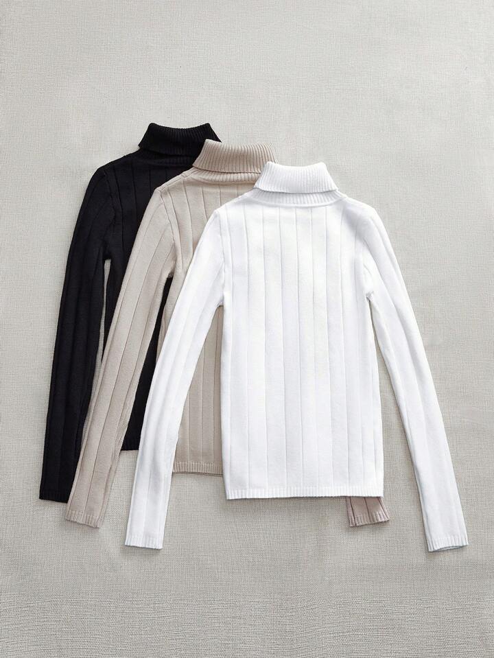 3 Peças Suéter Casual Feminino Clássico