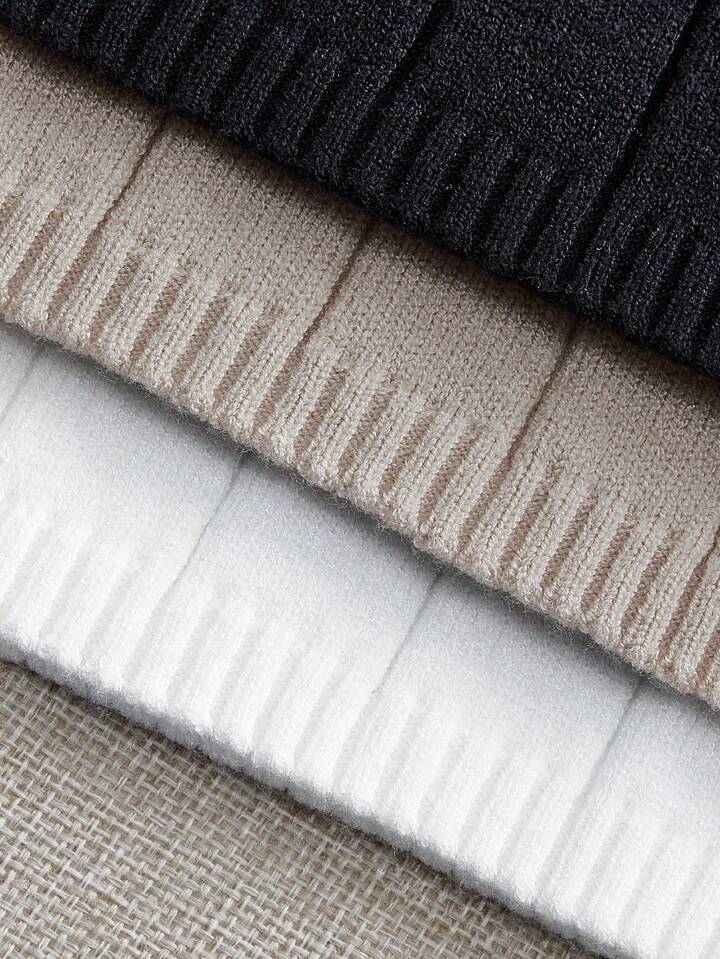 3 Peças Suéter Casual Feminino Clássico