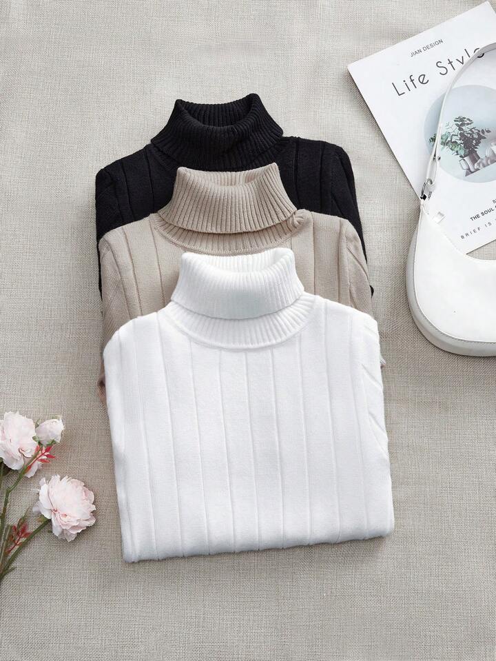 3 Peças Suéter Casual Feminino Clássico